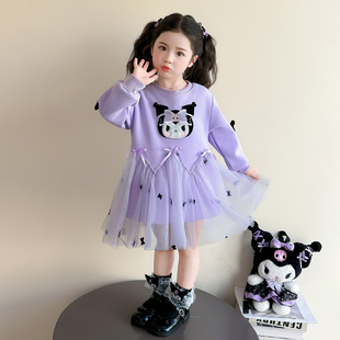 女童春秋款精灵裙子春装2026新款儿童洋气春季连衣裙女宝宝公主裙