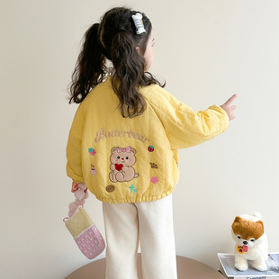 棉衣轻薄初冬外套 儿童棉袄洋气女宝宝冬装 女童棉服秋冬季 2025新款