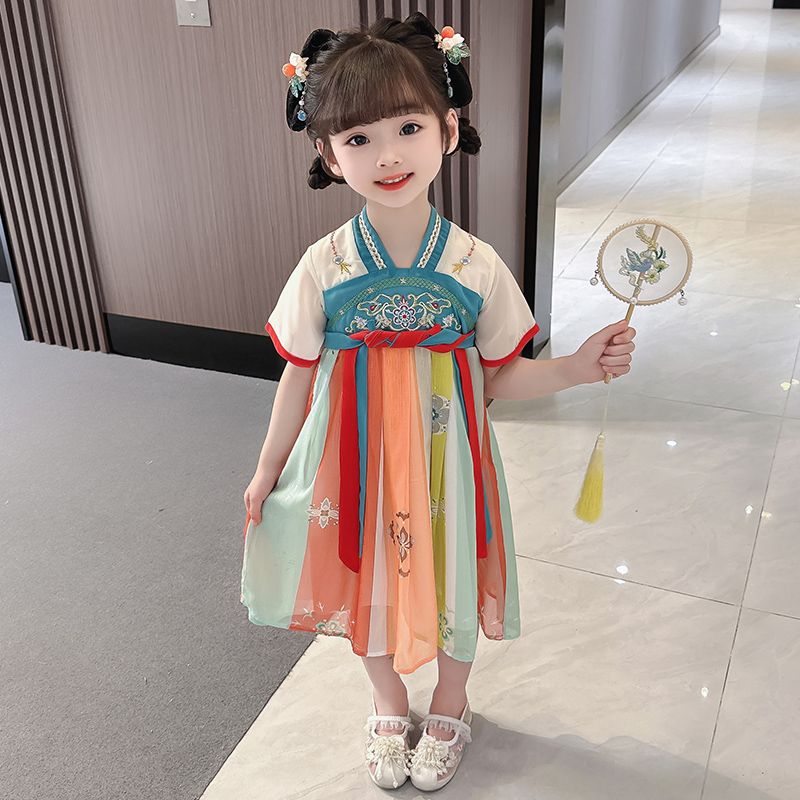 女童连衣裙夏季汉服新款