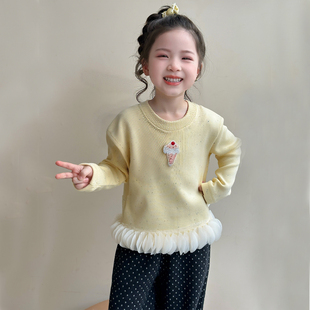 女童卫衣春秋款2026新款儿童装洋气女宝宝春季小女孩春装上衣春款