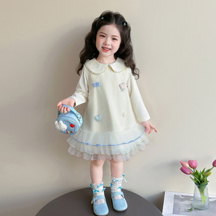 女童春秋款裙子春装2026新款儿童洋气春季连衣裙套装女宝宝公主裙