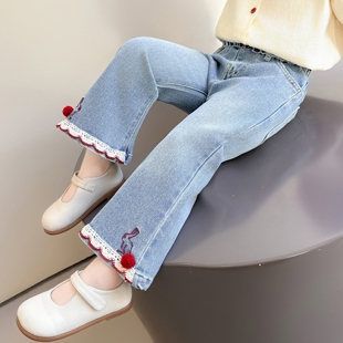 洋气喇叭裤 女童裤 春装 牛仔裤 子春秋2026新款 儿童洋气女孩宝宝春季