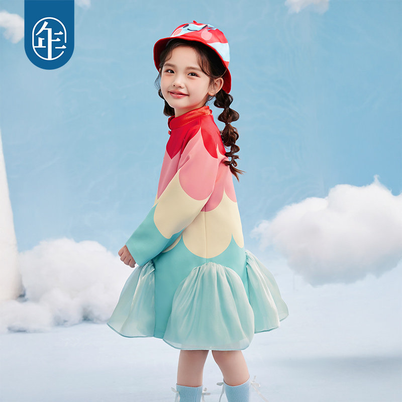 年衣童装女童旗袍连衣裙2026年春季新款周岁礼服裙子儿童演出服