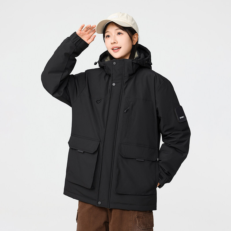冬季暖标防风防寒白鸭绒连帽外套羽绒服情侣款B247-5322-p325,男装羽绒服,电商B247
