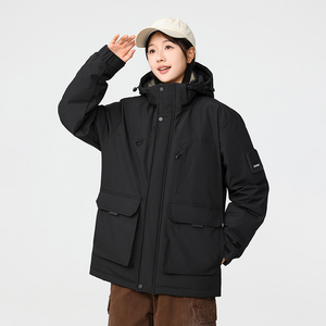 冬季暖标防风防寒白鸭绒连帽外套羽绒服情侣款B247-5322-p325图片