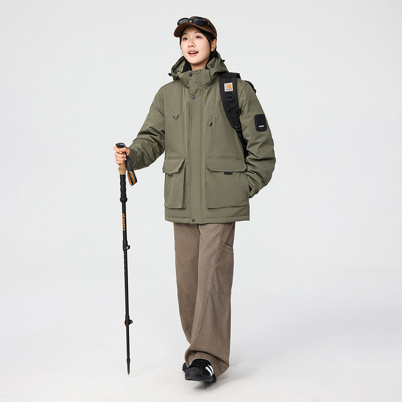 冬季暖标防风防寒白鸭绒连帽外套羽绒服情侣款B247-5322-p325,男装羽绒服,电商B247