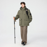 冬季暖标防风防寒白鸭绒连帽外套羽绒服情侣款B247-5322-p325，男装羽绒服，电商B247
