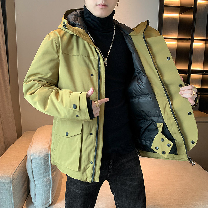 冬季暖标防寒白鸭绒连帽外套羽绒服情侣款带B247-219-p208,男装羽绒服,电商B247