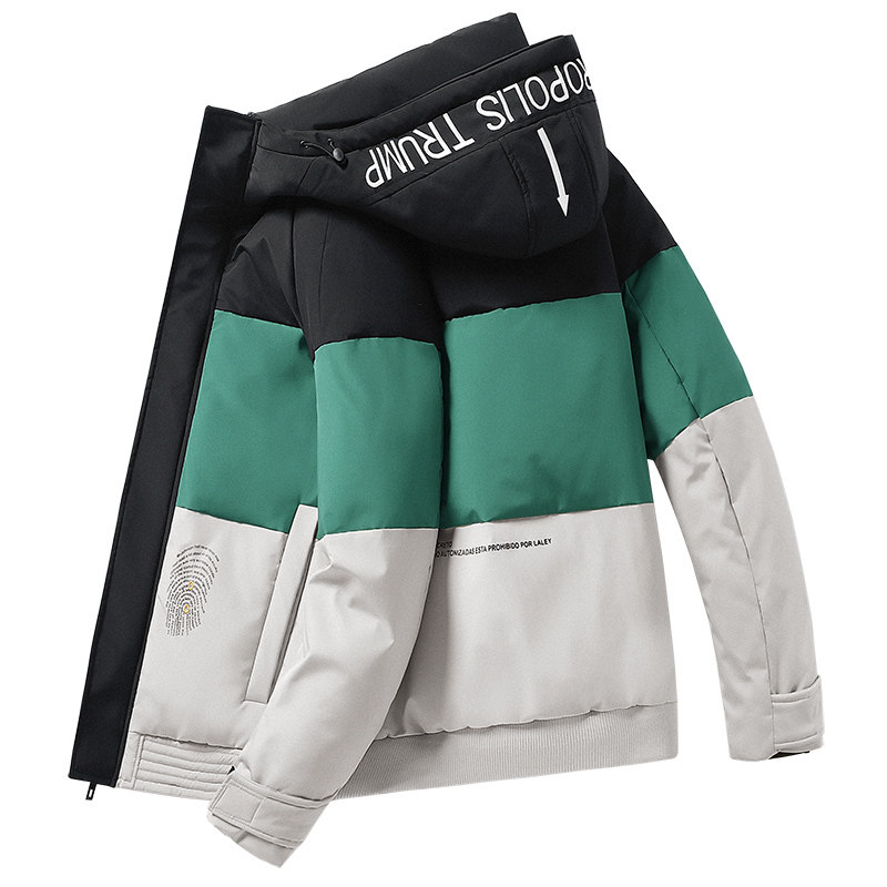 2021电商B247冬季新款加厚白鸭绒羽绒服拼色时尚工装MY801-P135图片