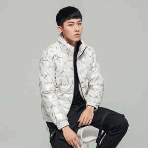 2022新款冬季潮纯色亮面立领羽绒服外套男装DS-B247-2127-P110图片