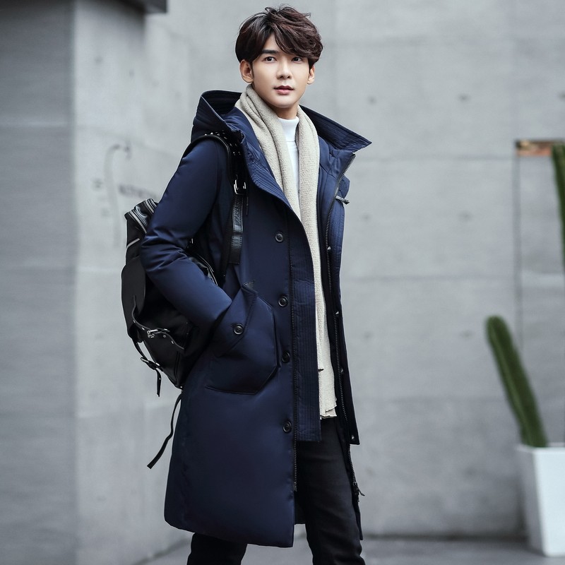 2020电商B247冬季新款港风男中长款潮流舒适加厚羽绒服MY65-P140图片