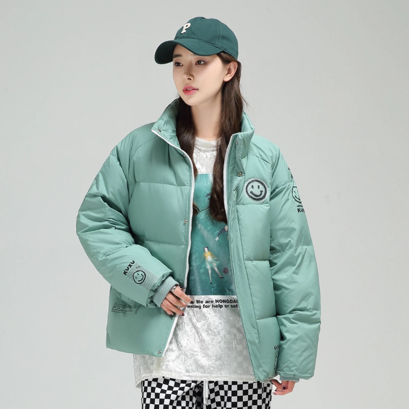 冬季保暖标白鸭绒连帽外套羽绒服情侣款笑脸款B247-239-p125,男装羽绒服,电商B247