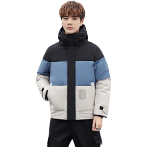 2021电商B247冬季新款加厚白鸭绒羽绒服拼色时尚工装MY801-P135图片