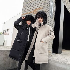 2022冬季新款中长款青少年保暖迷彩羽绒服情侣装DS-B247-896-P140图片