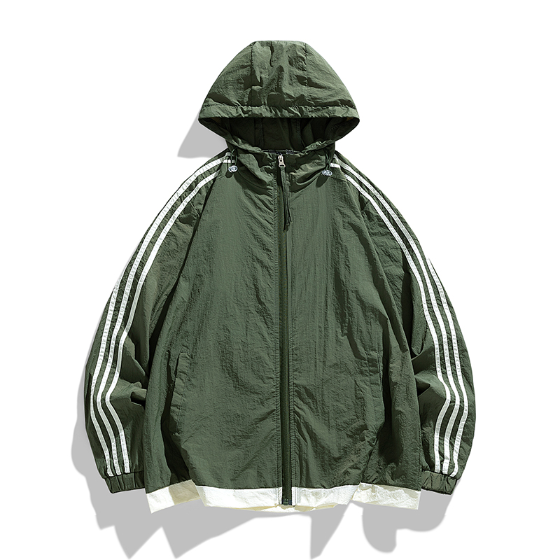 25年春夏新款UPF50+三条杠防晒衣时尚外套DS-B247-7706-P45，男装防晒衣，电商B247