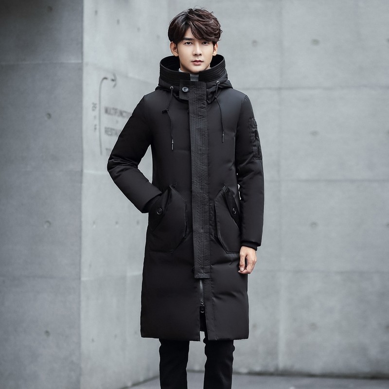 2022冬季新款中长款白鸭绒绒羽绒服加厚保暖外套DS-B247-Y65-P140,男装羽绒服,电商B247