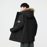 冬季暖标防风防寒白鸭绒连帽外套羽绒服情侣款B247-5299-p375，男装羽绒服，电商B247
