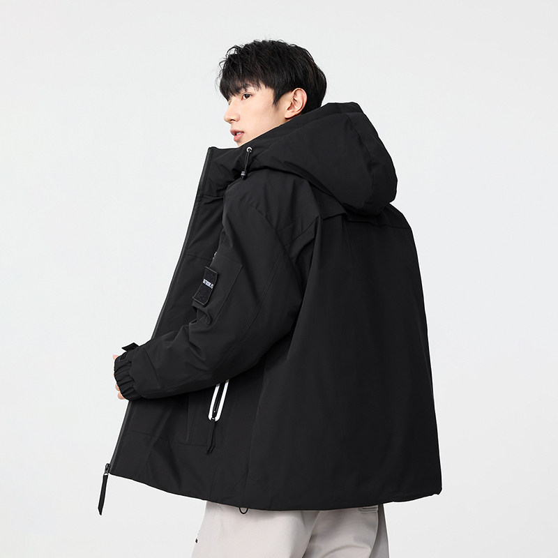 冬季暖标防风防寒白鸭绒连帽外套羽绒服情侣款B247-5333-p305,男装羽绒服,电商B247