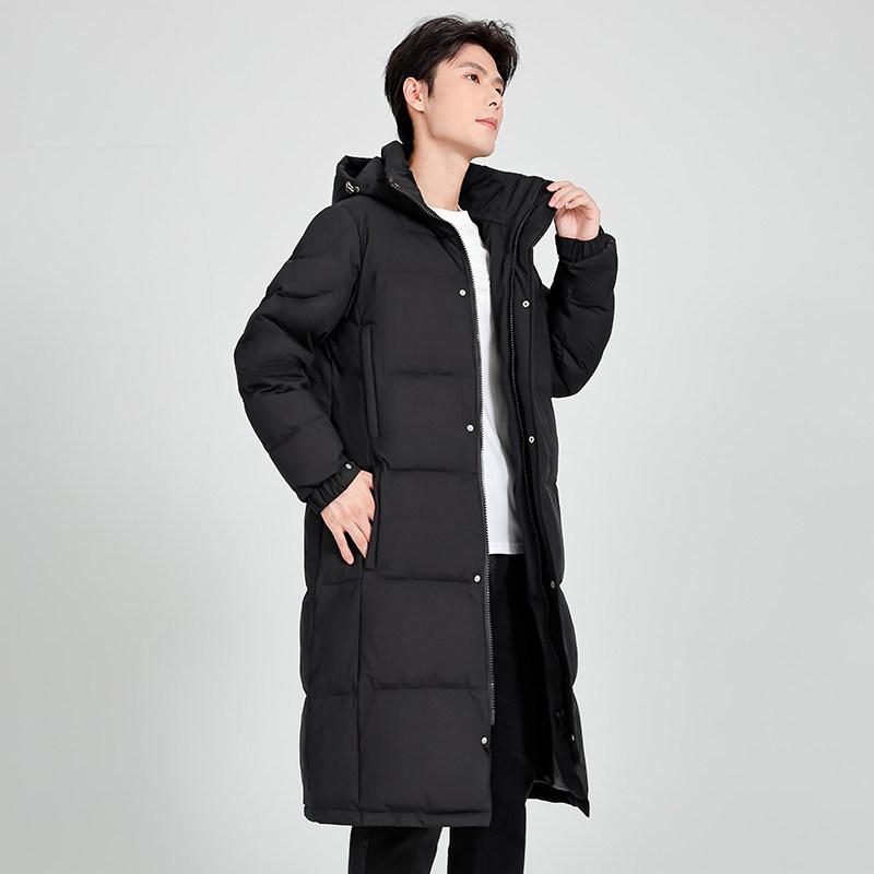 冬季标90白鸭绒连帽外套长款绒服情侣款带B247-052-p265,男装羽绒服,电商B247