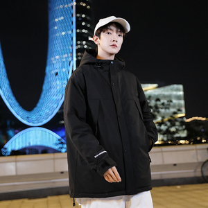 冬季防风保暖连帽标白鸭绒外套羽绒服男女同款B247-2582-p130图片