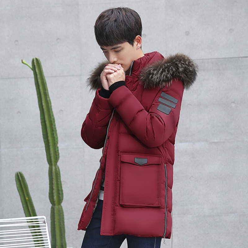 2020电商B247冬季新款男士保暖带毛领中长款户外羽绒服MY03-P110，男装羽绒服，电商B247