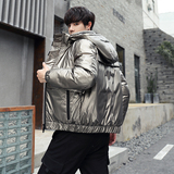 2020电商B247冬季新款短款青少年休闲加厚亮面羽绒服男潮869-P200，男装羽绒服，电商B247