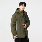 冬季暖标防风防寒白鸭绒连帽外套羽绒服情侣款B247-5333-p305，男装羽绒服，电商B247