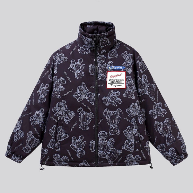 2022冬季新款潮牌羽绒服印花白鸭绒男装外套DS-B247-2128-P120图片