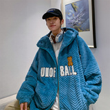 22年冬季新款青春流行衣连帽羊羔毛外套男DS-B247-F252-P145，男装棉衣，电商B247