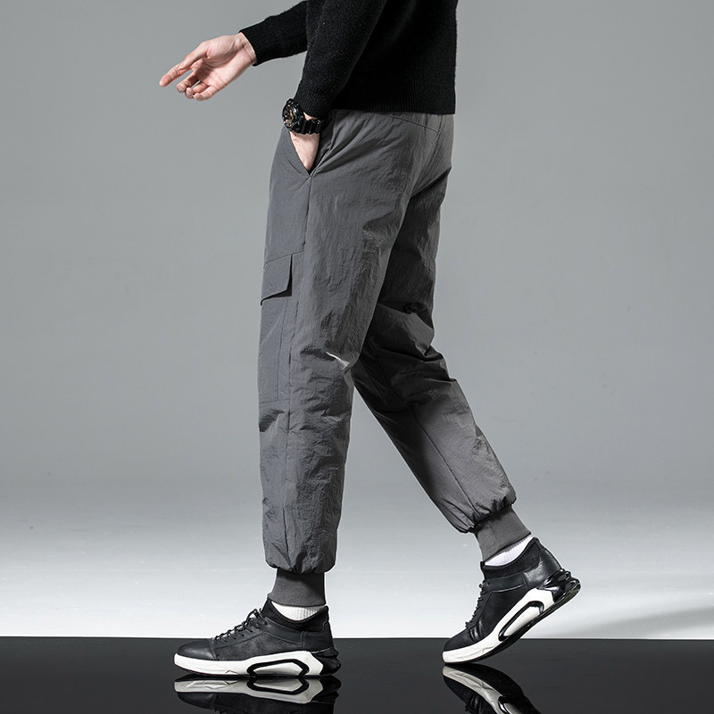 2021电商B247冬季灰鸭绒青少年学生束脚羽绒裤保暖抗寒20-6-P110，男装棉裤，电商B247