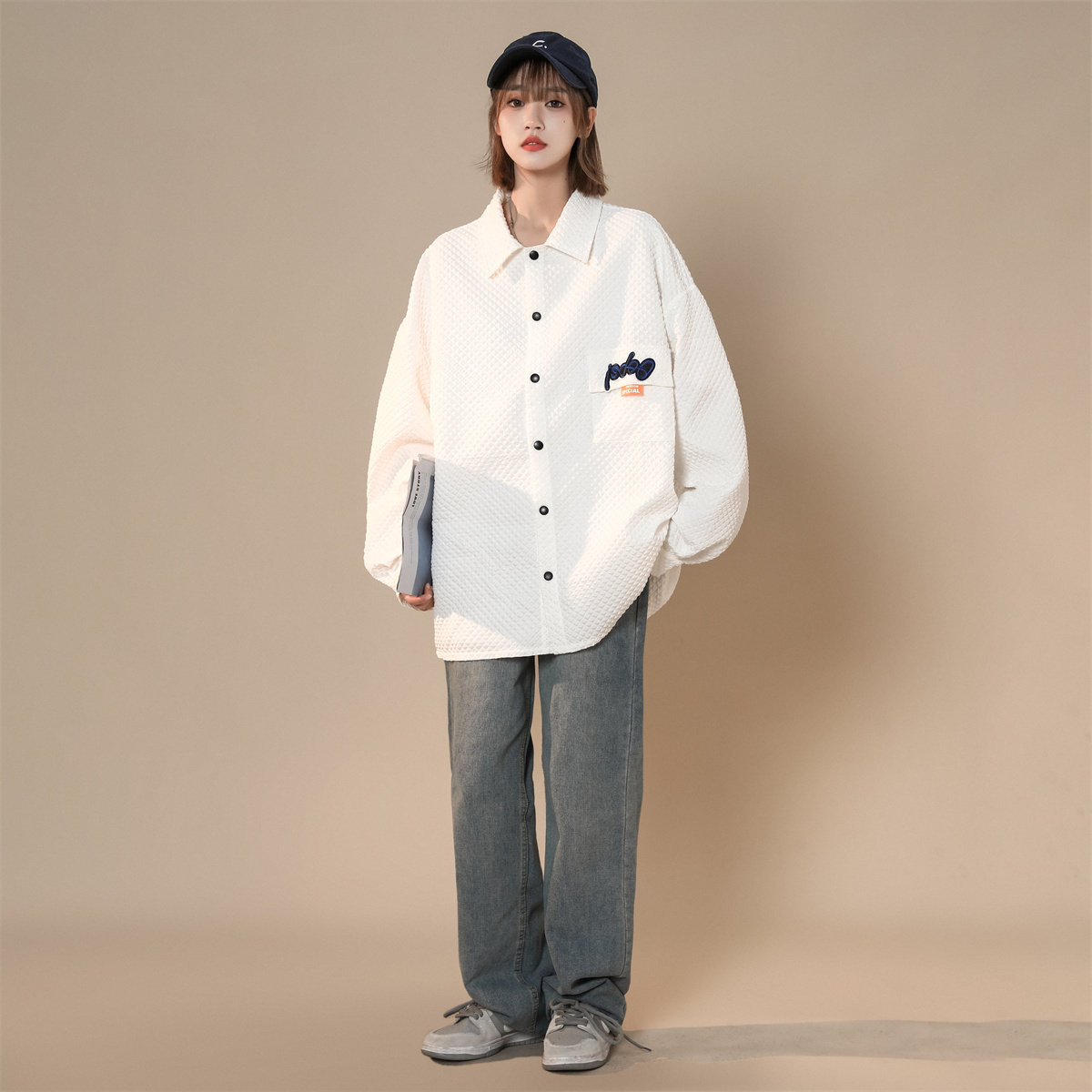 2023年春新款休闲流行衬衣小清新平铺男女同款款DS-B247-F29-P75,男装衬衫,电商B247