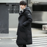 2020电商B247冬季新款港风男中长款白鸭绒大毛领羽绒服MY65-P140，男装羽绒服，电商B247