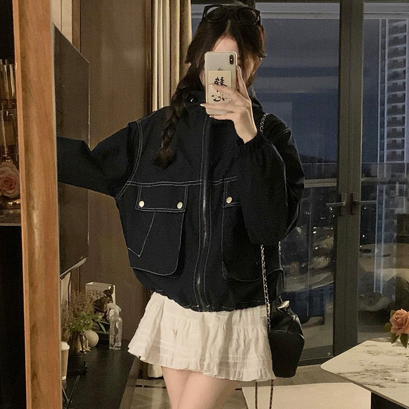 秋冬新品潮牌可爱宽松休闲夹克短外套女B247-15516-p95,女装短外套,电商B247