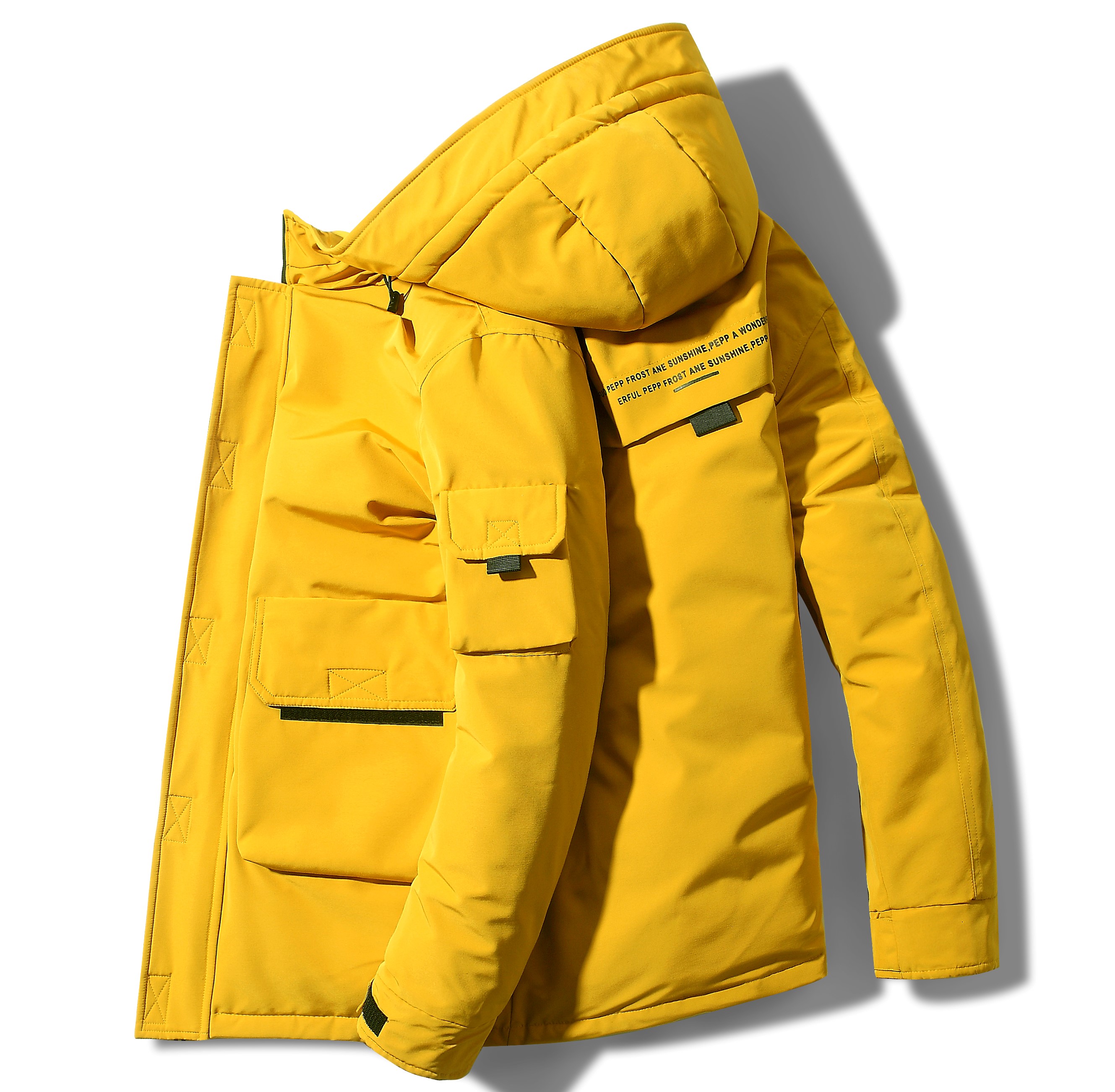 2020电商B247冬季新款多口袋羽绒服中长款休闲连帽抗寒MY059-P110图片