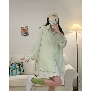 23年春夏新款直播品质 衬衫 冰感缎面 男女同款DS-B247-F02-P60图片