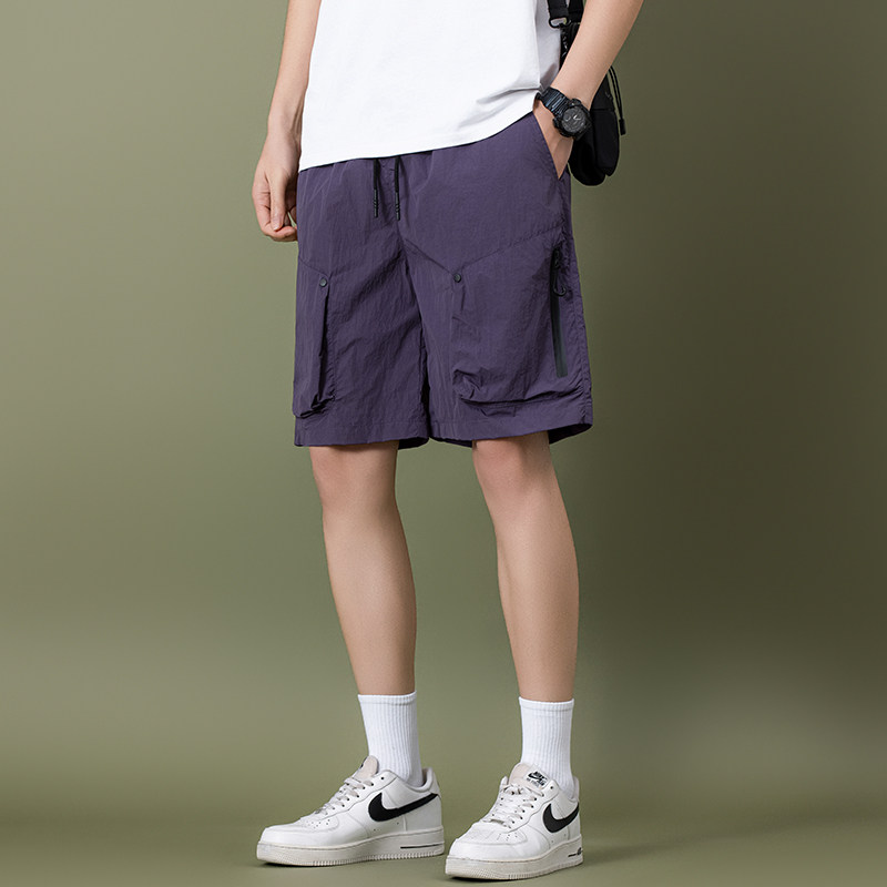 美式高街潮牌男女同款宽松休闲百搭纯色休闲短裤潮B247-K745-p39,男装牛仔裤,电商B247