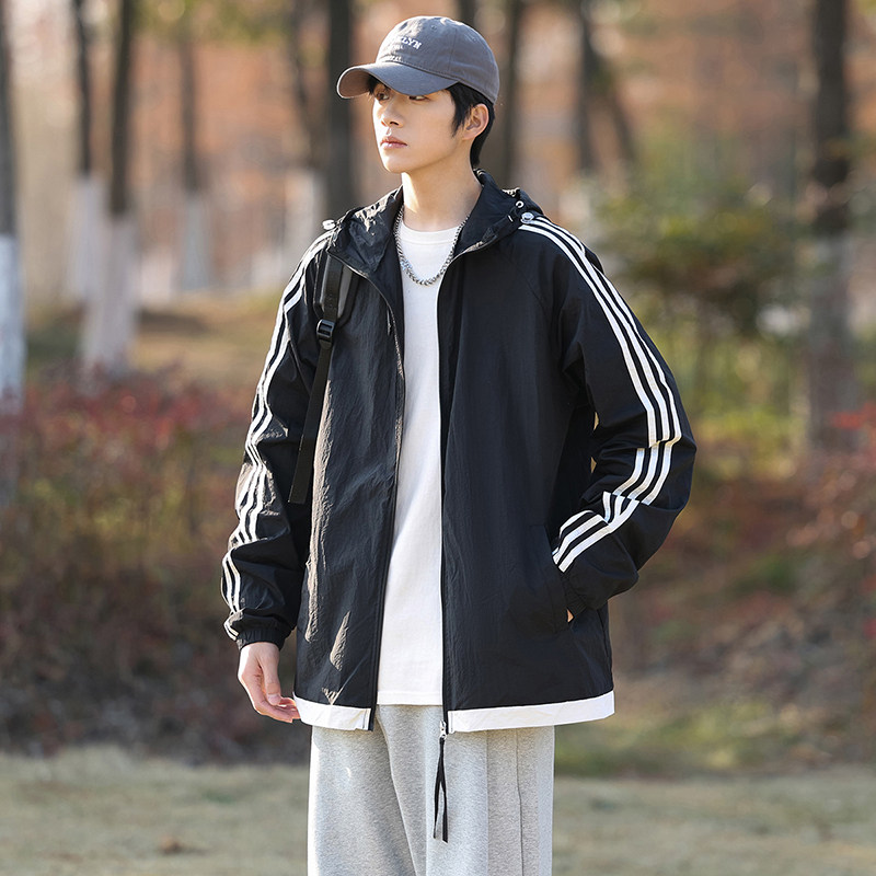 25年春夏新款UPF50+三条杠防晒衣外套男女同款DS-B247-7706-P45,男装防晒衣,电商B247