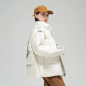 冬季保暖标白鸭绒连帽外套羽绒服情侣款 笑脸款B247-239-p125图片