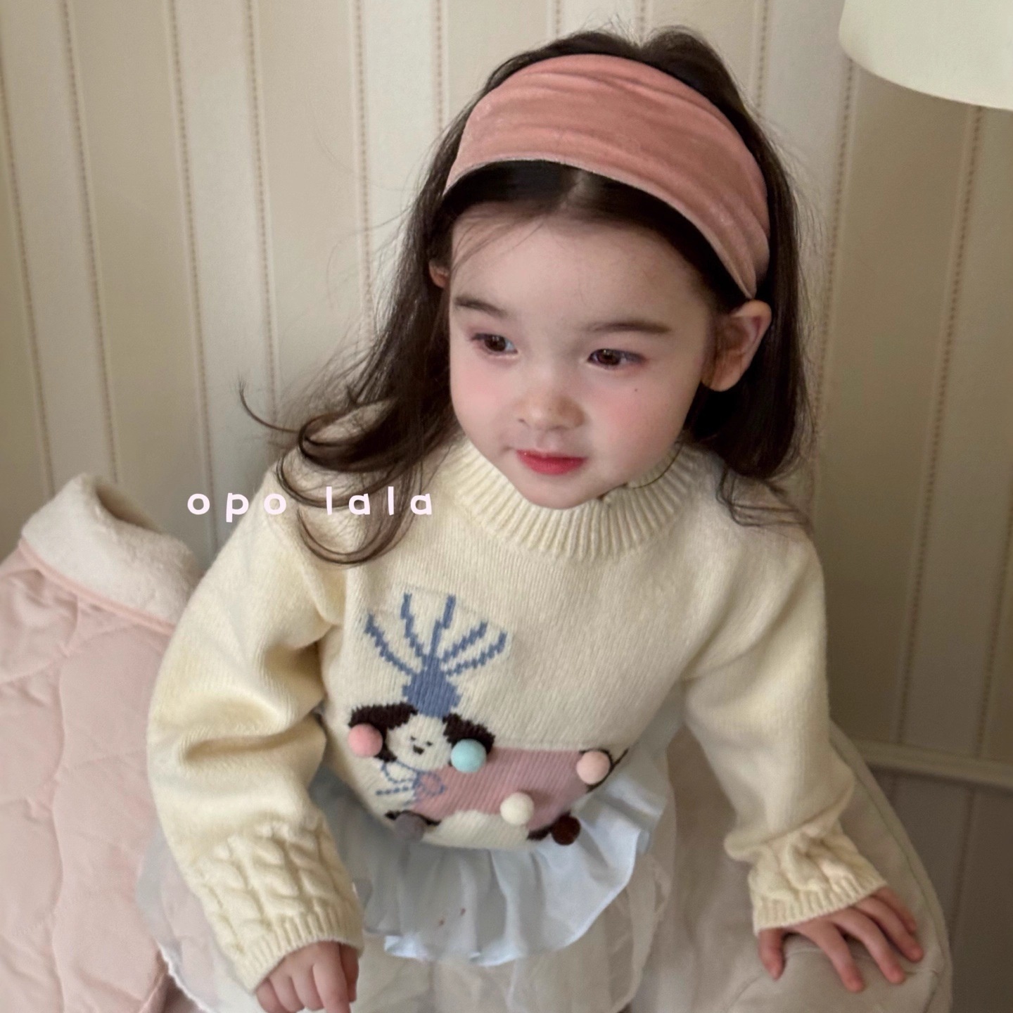 女童深秋款毛衣外套2025新款