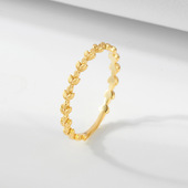 简约百搭设计树叶指环手饰品欧美ins小众气质橄榄枝925纯银戒指女