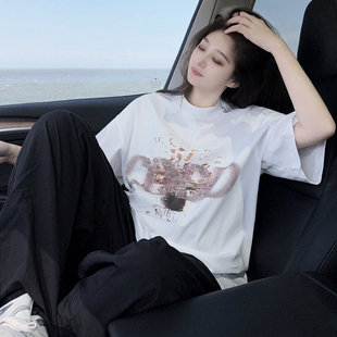 新款 T恤2025夏季 小众ins潮 高街复古花花GOOD印花原创短袖 DYXY美式
