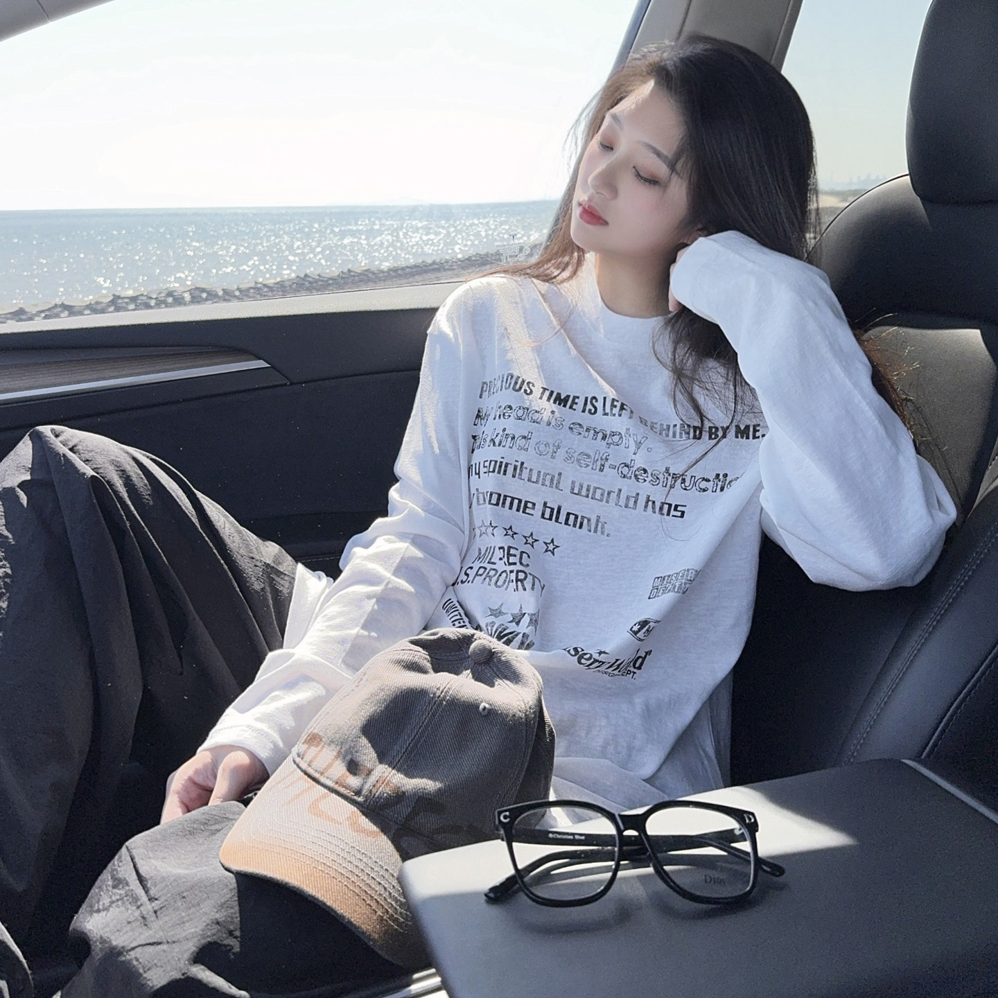 DYXY美式高街斑驳字母印花打底长袖T恤男女宽松慵懒上衣2026新款,女装/女士精品,T恤,淘宝优惠券,粉丝福利购,淘宝优惠卷