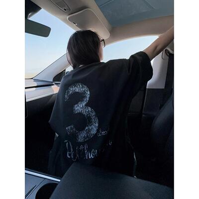 DYXY数字3印花设计感小众短袖T恤