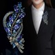 复古欧美水晶宝石胸针高档女士胸花别针大气西装 晚礼服百搭配