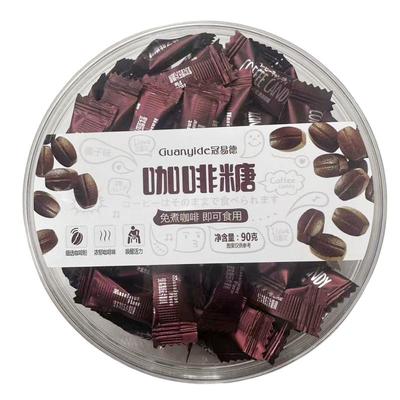榛子味咖啡糖90g压片可咀嚼盒装