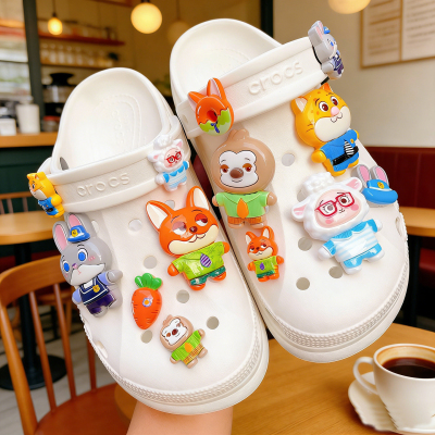 洞洞鞋配饰花扣可爱疯狂动物城
