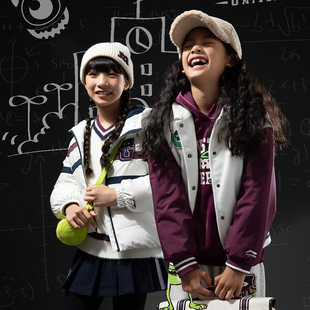 李宁童装 B品 迪士尼联名系列女大童宽松舒适运动针织外套YFDT170