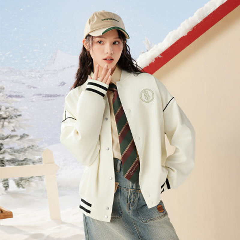 361° 女子运动外套春季防风轻便单夹克休闲时尚棒球服662419605