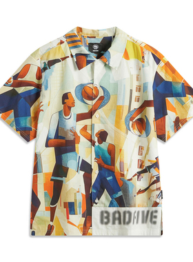 李宁男子短袖反伍系列休闲衬衫夏季开衫外套半袖ASHU411-B品