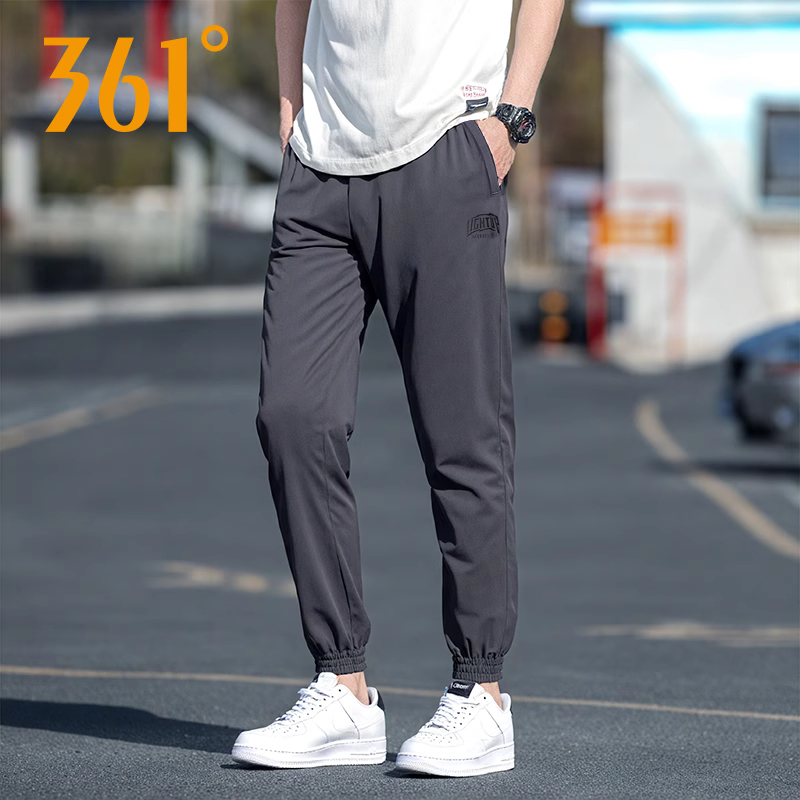 361°运动裤男夏季轻薄透气运动九分裤宽松裤梭织裤552421711